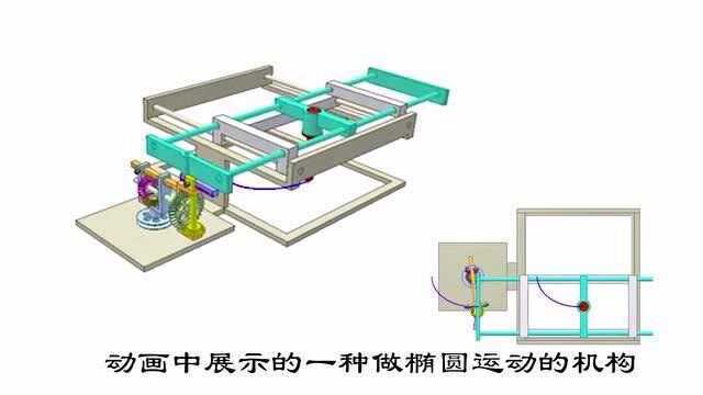 三维运动仿真:一种做椭圆运动的机构