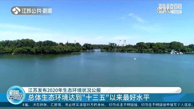 江苏2020年生态环境状况公报:达到“十三五”以来最好水平