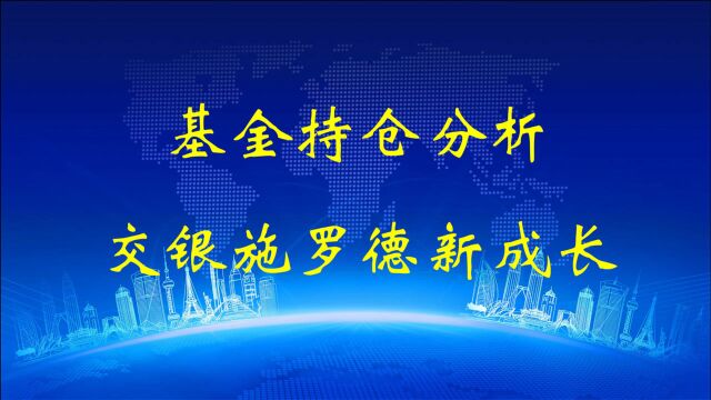 基金持仓分析之交银施罗德新成长混合