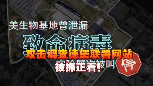 攻击调查德堡联署网站被抓正着!美极力破坏反对,说明我们做对了