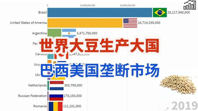 世界大豆生产大国,巴西美国垄断市场大批出口中国!