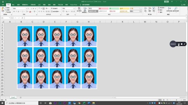 Excel更改照片背景色并排版,学会它,你再也不用去照相馆了
