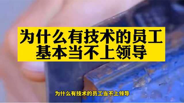 为什么公司里面有技术的员工,基本上当不上领导,都是外行管理内行呢?原因就是技术的提升空间是有限的,而管理才是人性的把控