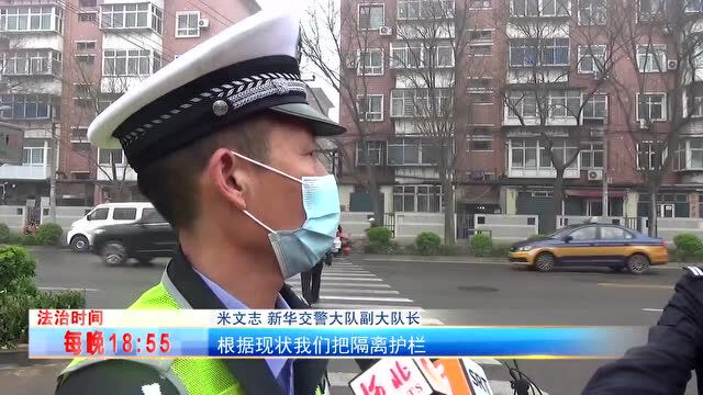 新华交警完善联盟路道路设施