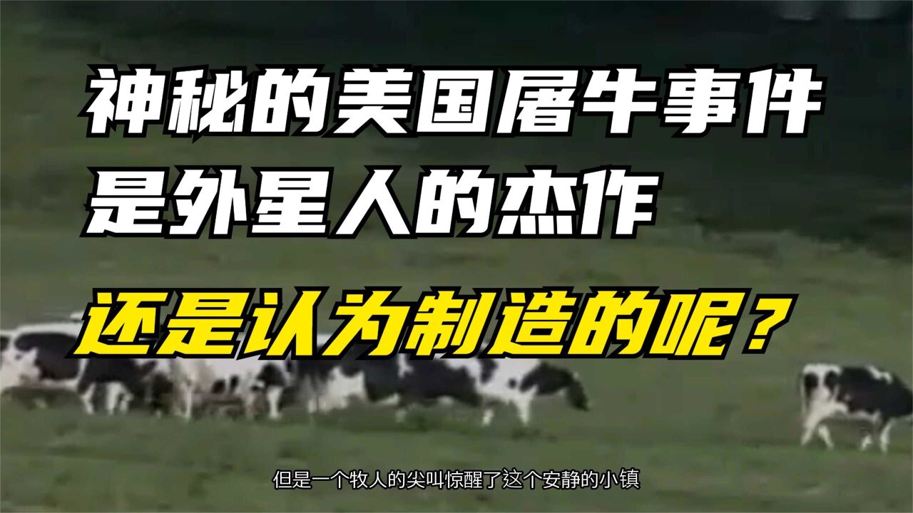 这是一起神秘的美国屠牛事件,是外星人的杰作,还是人为制造的呢