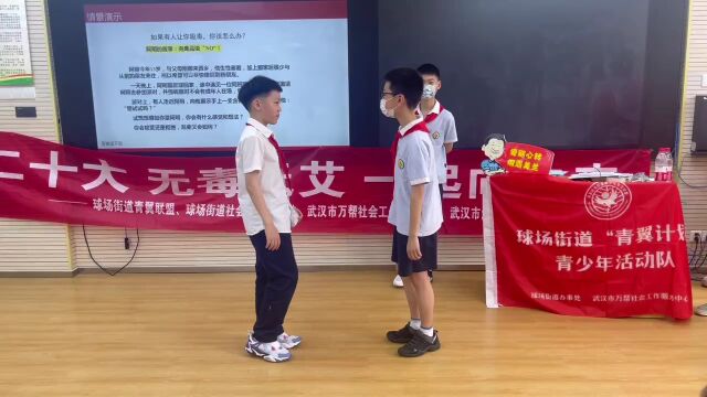 美兰社工武汉市实验小学禁毒防艾活动2