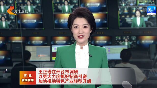 省长王正谱在邢台市调研,到了威县这些企业……