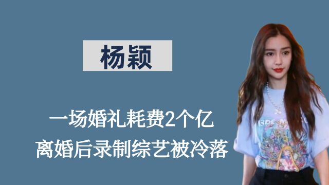 “数字小姐”杨颖,一场婚礼耗费2个亿,离婚后录制综艺被冷落