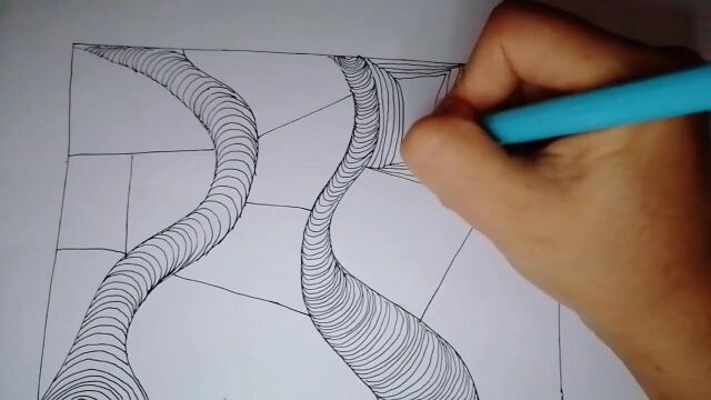 简单线条画出3D效果,越画手越稳,初学者可以多练习