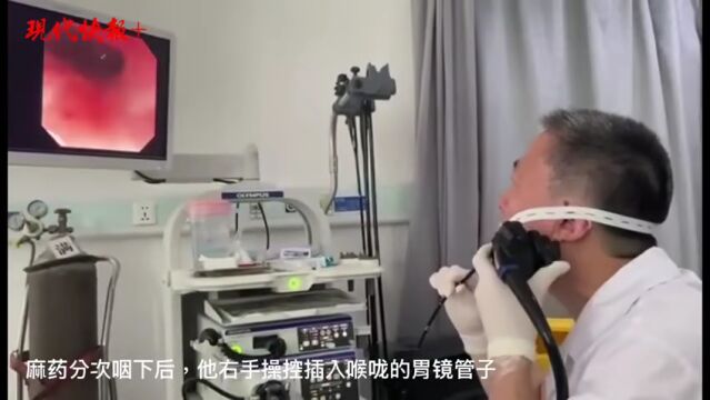 体验患者之痛,盐城一医生给自己做胃镜