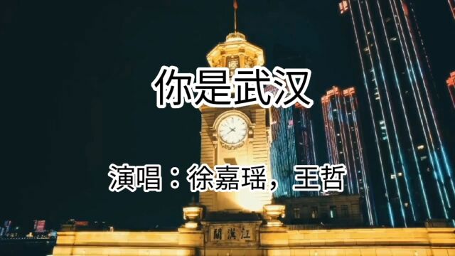 大武汉航拍,长江主轴夜景黄鹤楼,分享音乐,《你是武汉》夜景边江