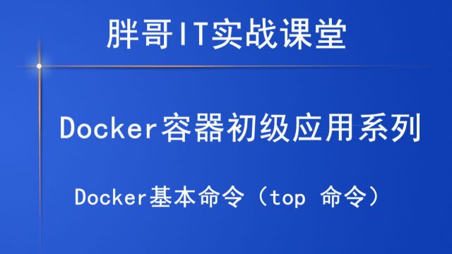 Docker基本命令(top 命令)下 1