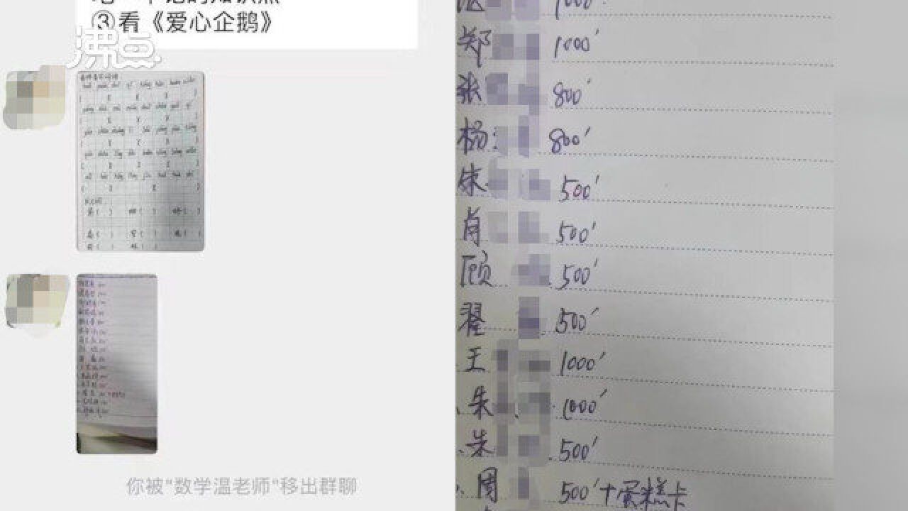 网传小学老师疑将收礼记录发家长群 教育局:纪委正在调查中