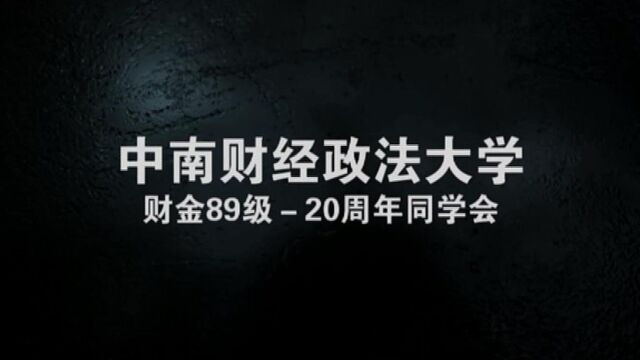 中南财经大学财金89级毕业20年聚会记录之一