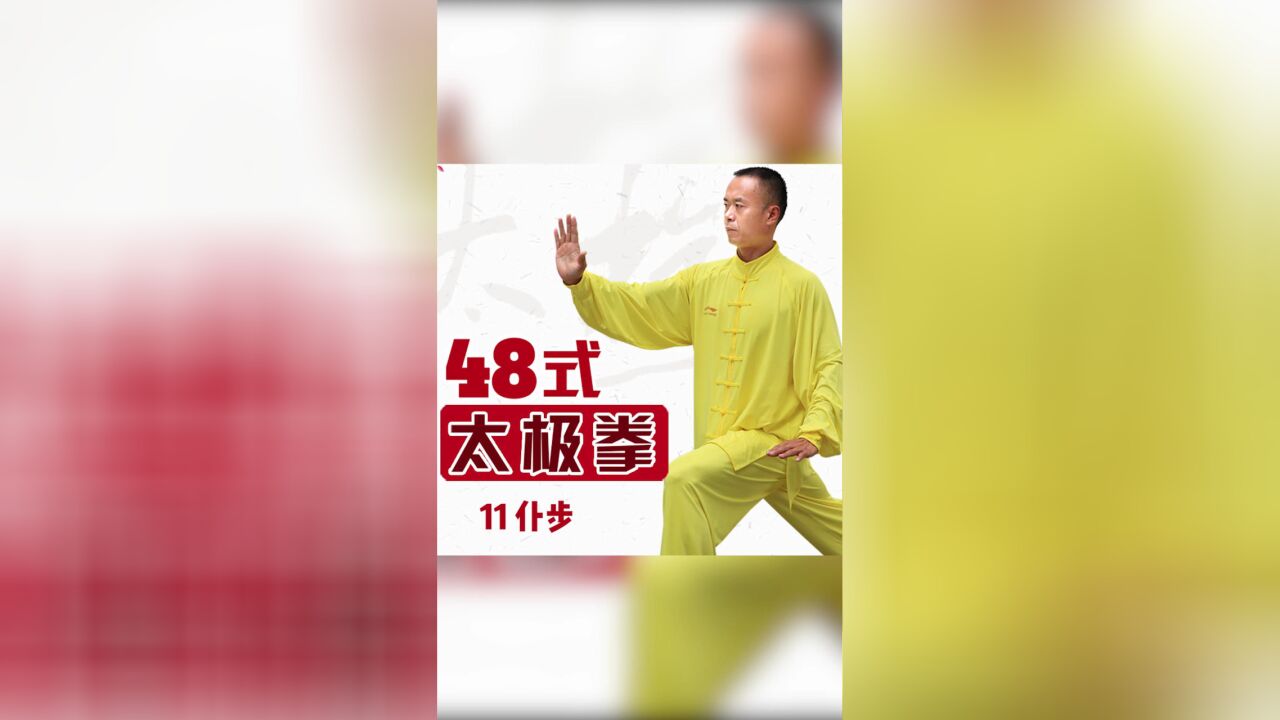 【48式太极拳】仆步步法正确演示