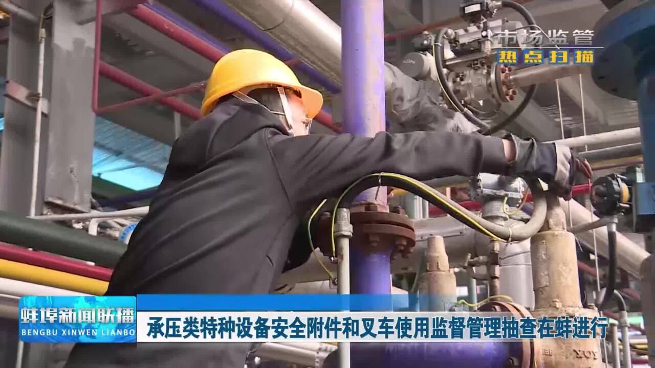 承压类特种设备安全附件和叉车使用监督管理抽查在蚌进行