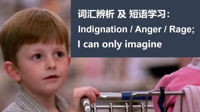 词汇辨析及短语学习:Indignation⠯⠁nger⠯⠒age;⠉ can only imagine