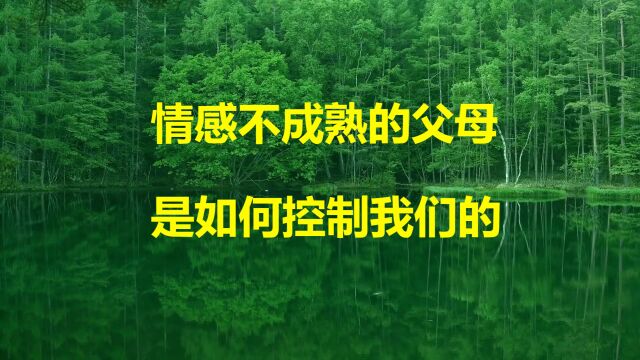 情感不成熟的父母是如何控制我们的