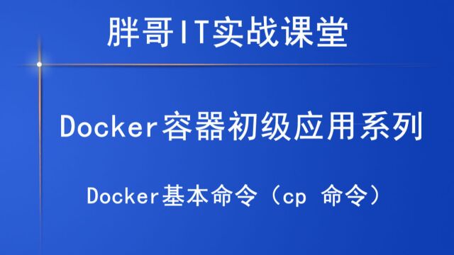 Docker基本命令(cp 命令)中1