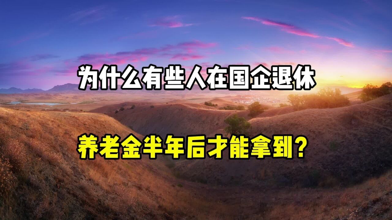 为什么有些人在国企退休,养老金半年后才能拿到?