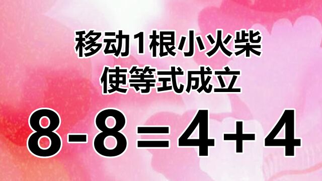 动动脑筋,益智小游戏88=4+4,正确答案是什么呢?