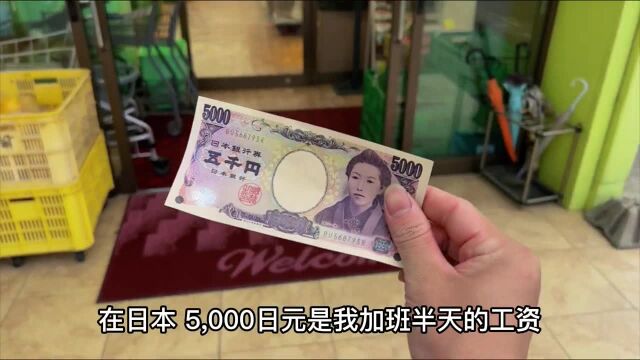 在日本农村超市用半天的工资,大概5000日元能买到多少东西?