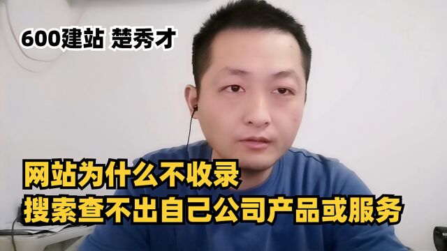 网站为什么不收录,搜索查不出自己公司产品或服务