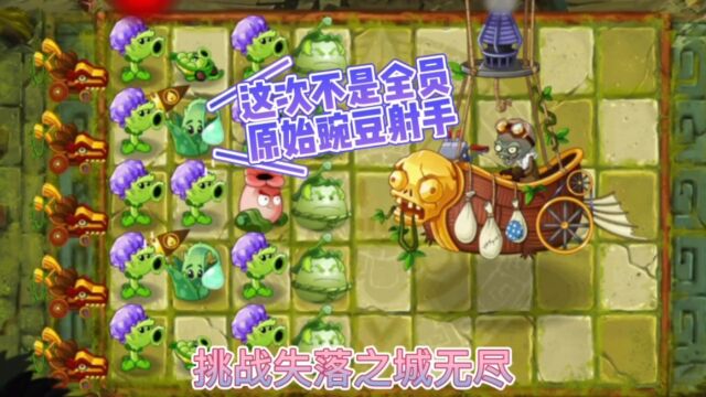 pvz2:挑战失落之城无尽,这次不是全员原始豌豆射手了