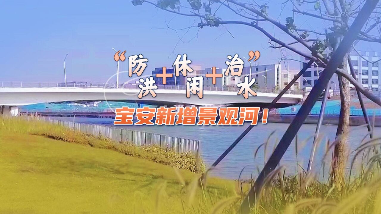 “防洪+休闲+治水”,深圳宝安新增景观河!