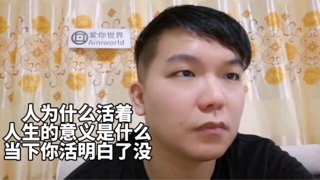 人为什么活着?人生的意义是什么?当下你活明白了没?