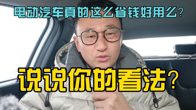 电动汽车真的这么省钱好用么?说说你的看法?