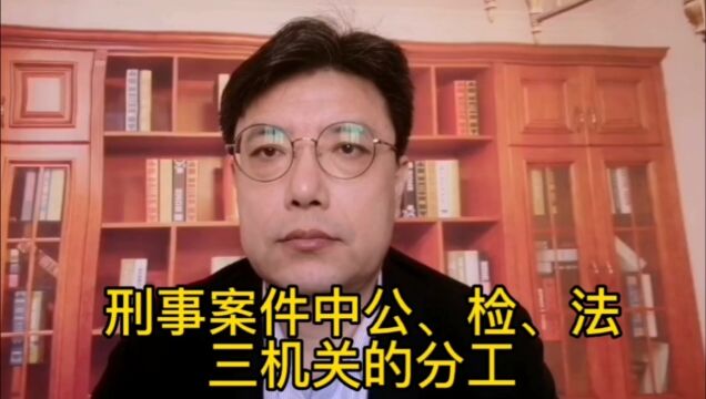 刑事案件中,公安机关、检察院、法院的职能分工有什么不同?