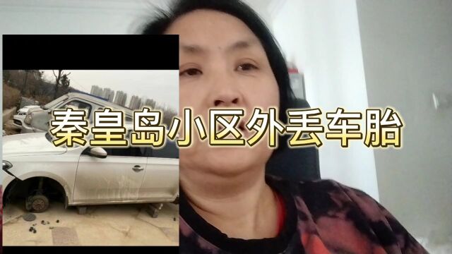 秦皇岛小区外丢车胎