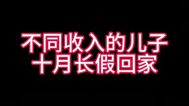 不同收入的儿子十月长假回家#时光有话说 #虎山村