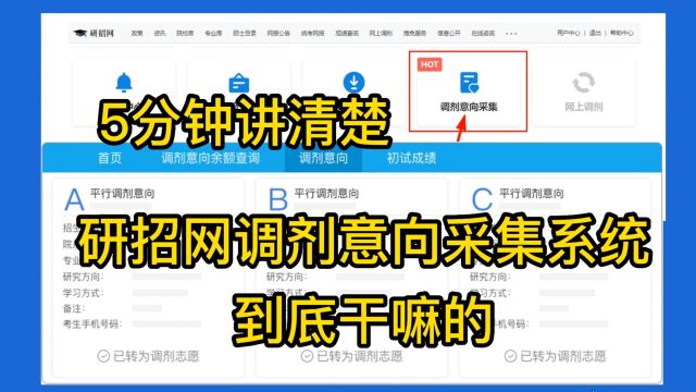 5分钟讲清楚,研招网调剂采集系统到底干嘛的!