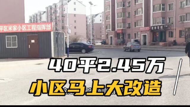 40平方2.45万元,阜新城南马上升级大改造,房价有上升趋势