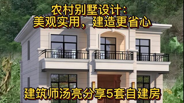 农村别墅设计:美观实用,建造更省心,建筑师汤亮分享5套自建房