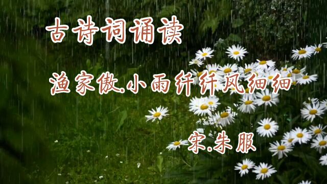 古诗词诵读:《渔家傲.小雨纤纤风细细》宋.朱服