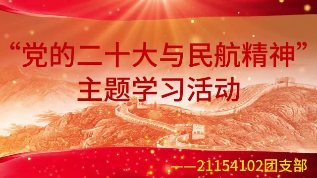 “党的二十大与民航精神”主题学习活动——21154102团支部