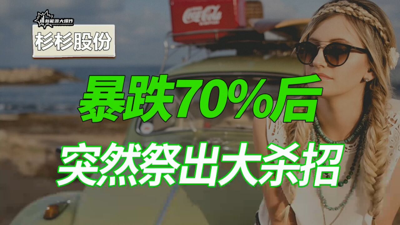 有望双重反转,暴跌70%后,杉杉股份,突然祭出大杀招