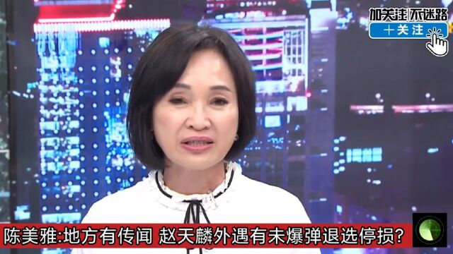 陈美雅:地方有传闻 赵天麟外遇有未爆弹退选停损?