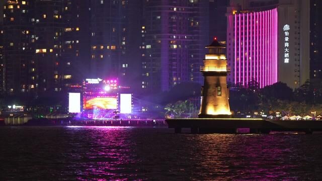 2023年珠海沙滩音乐节#珠海 #沙滩音乐节 #舞台灯光 #朴树 #夜景