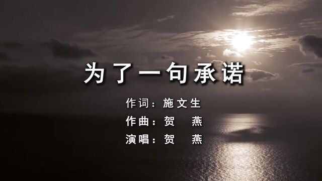 为了一句承诺  贺燕 作词:施文生 作曲:贺 燕 演唱:贺 燕