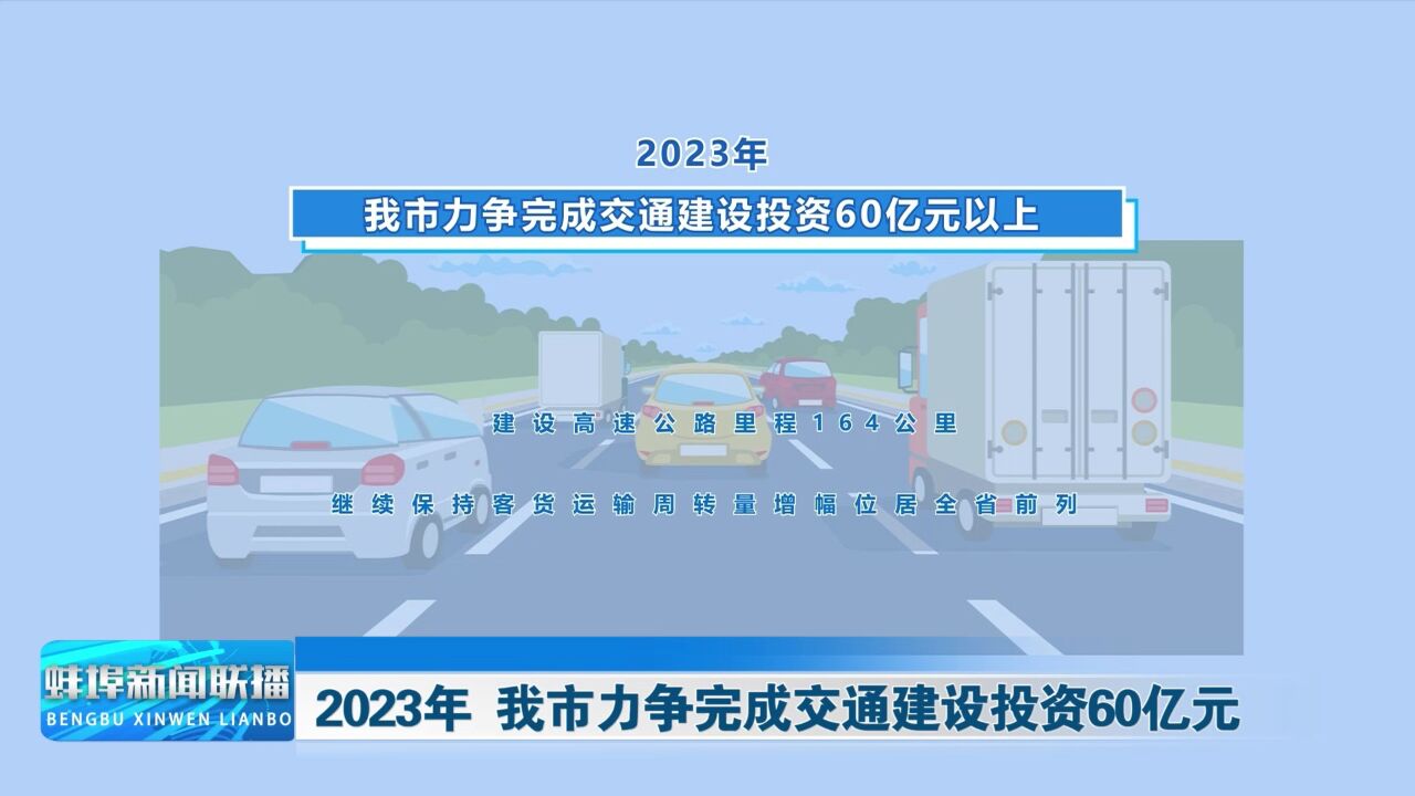 2023年 我市力争完成交通建设投资60亿元