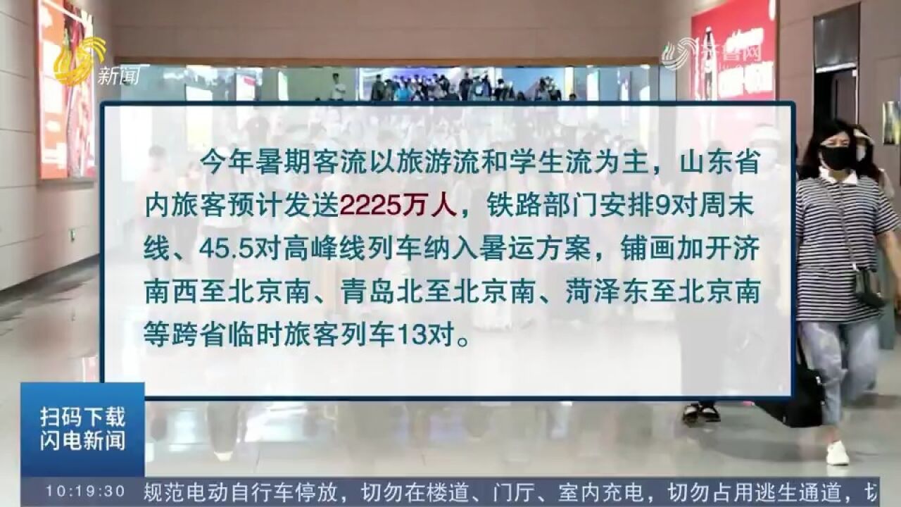 2023年铁路暑运启动,国铁济南局设计开行多趟避暑、研学专列