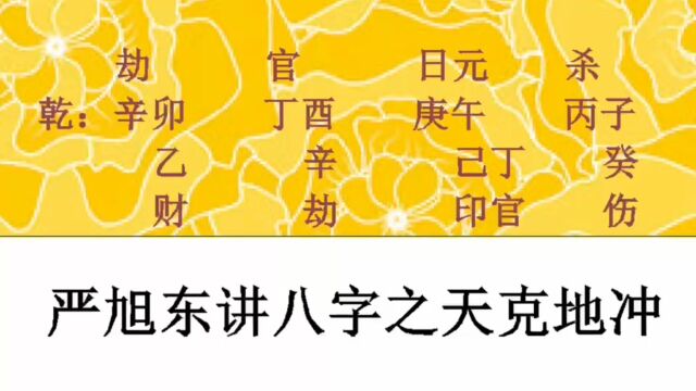 八字算命师傅严旭东讲八字之天克地冲