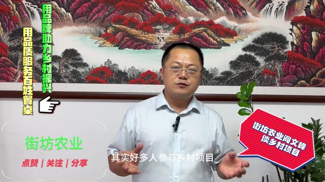 街坊农业阎文峰:乡村项目最大的难点不是销售