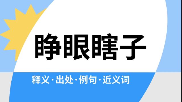 “睁眼瞎子”是什么意思?