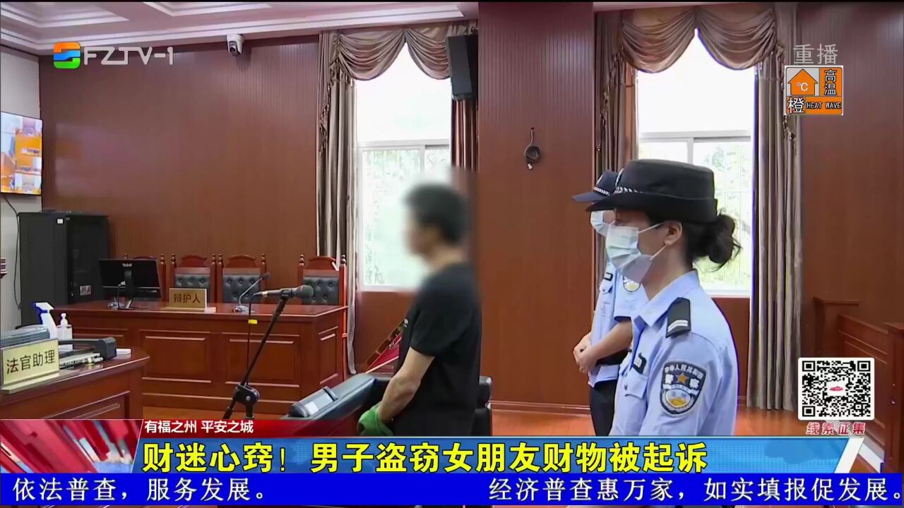 财迷心窍!男子盗窃女朋友财物被起诉