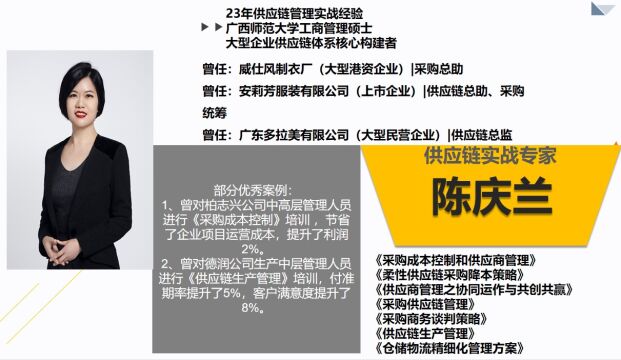 陈庆兰老师《基于柔性供应链的供应商及质量管控策略》03